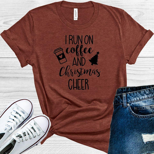 I Run On Coffee And Christmas Cheer Graphic Tee Graphic Tee