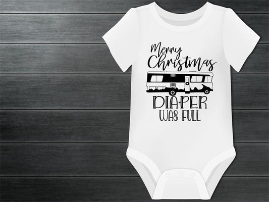 Merry Christmas Diaper Was Full Graphic Tee Graphic Tee