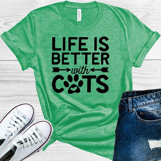 Life Is Better With Cats Graphic Tee Graphic Tee