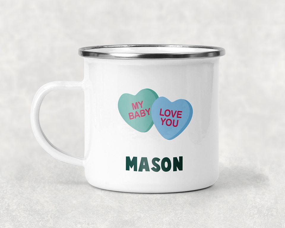 Conversation Hearts Personalized Mug Coffee