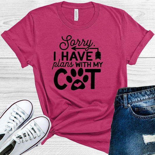 Sorry I Have Plans With My Cat Graphic Tee Graphic Tee