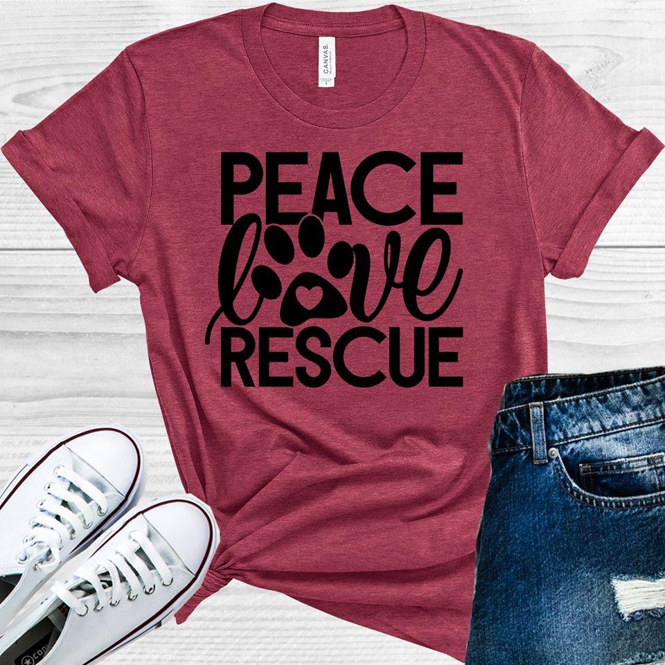 Peace Love Rescue Graphic Tee Graphic Tee