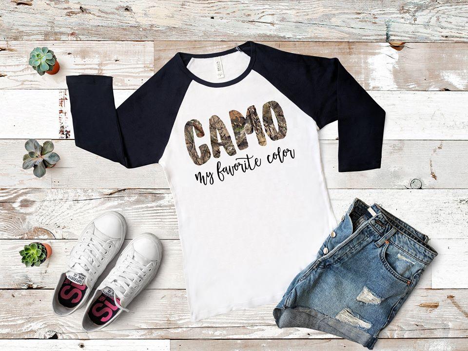 Camo My Favorite Color Graphic Tee Graphic Tee