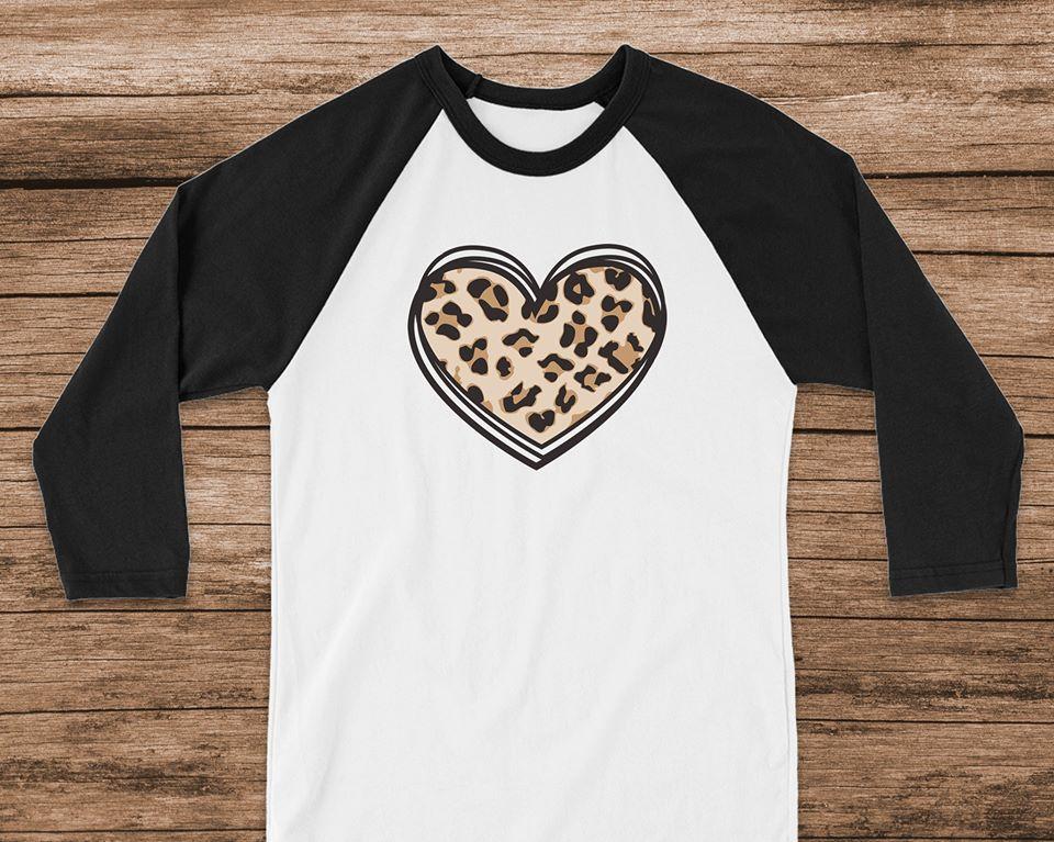 Leopard Heart Graphic Tee Graphic Tee