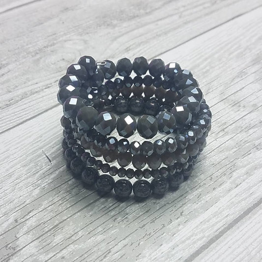 Sugar Stack Wrap Bracelet - Silver Bracelet