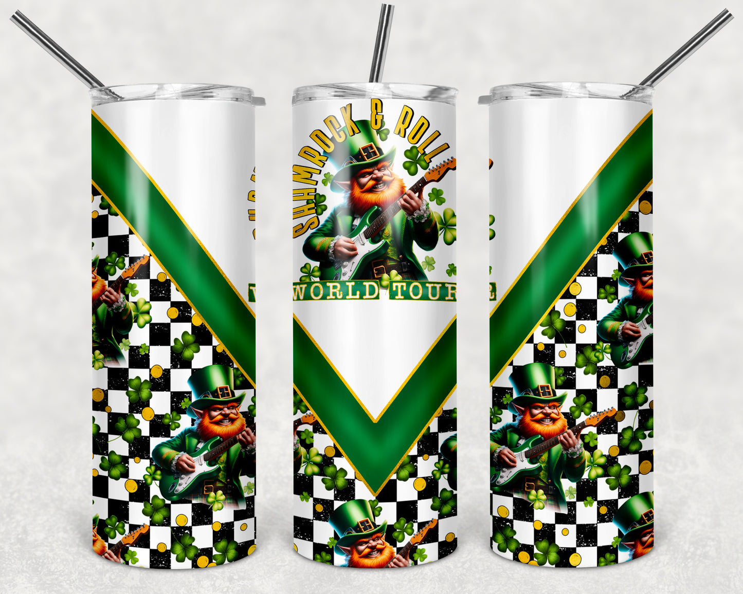 Shamrock & Roll World Tour 20 oz Skinny Tumbler