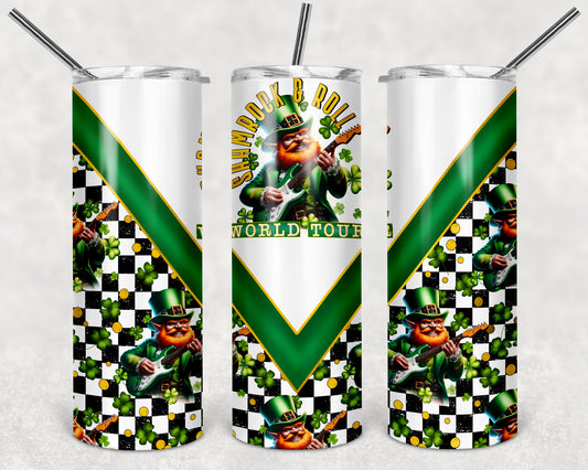 Shamrock & Roll World Tour 20 oz Skinny Tumbler