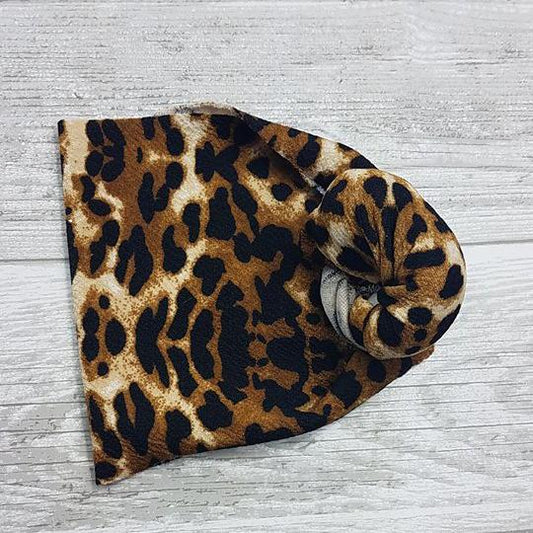 Top Knot Headband - Leopard Headband