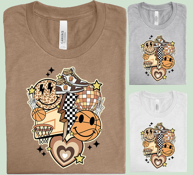 Basketball Collage Graphic Tee