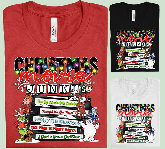 Christmas Movie Junkie Graphic Tee