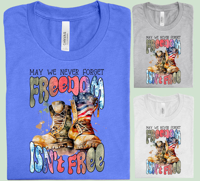 May We Never Forget Freedom Isnt Free Graphic Tee Graphic Tee