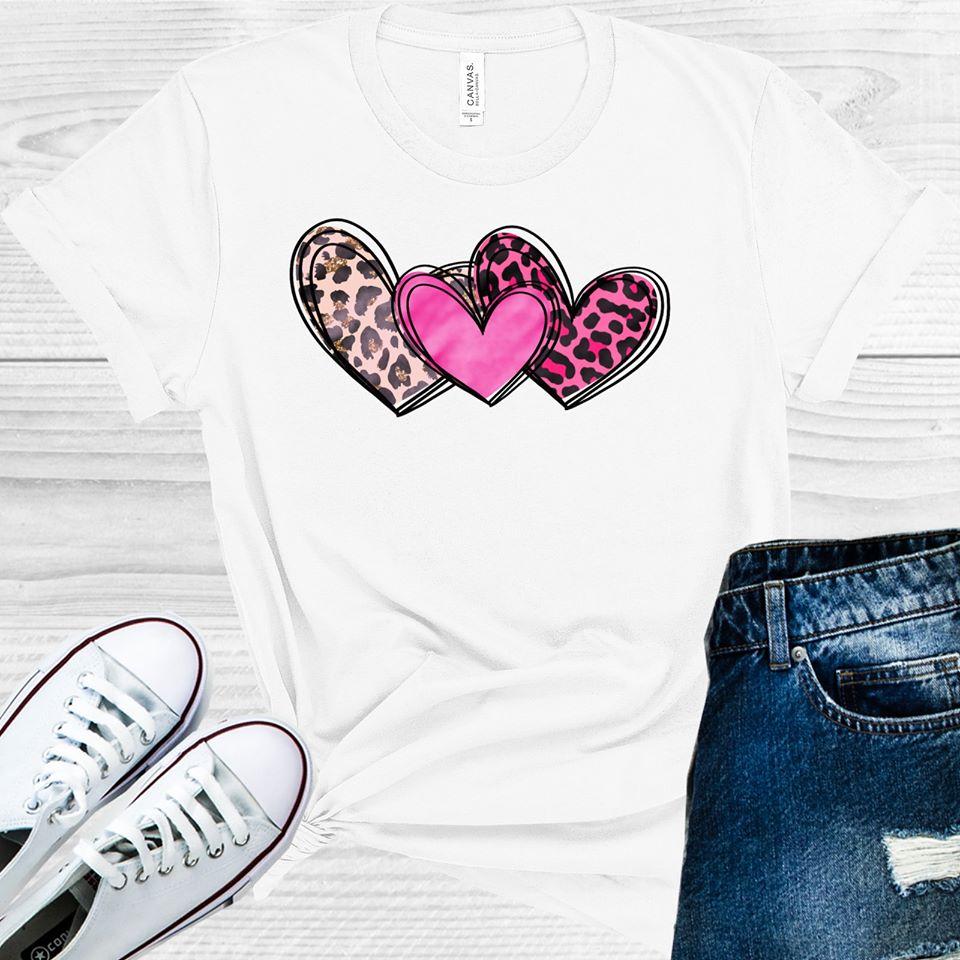Leopard Hearts Graphic Tee Graphic Tee