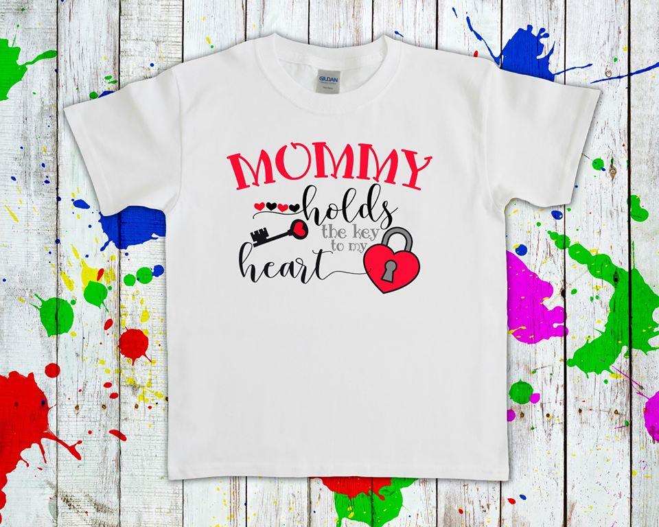 Mommy Holds The Key To My Heart Graphic Tee Graphic Tee