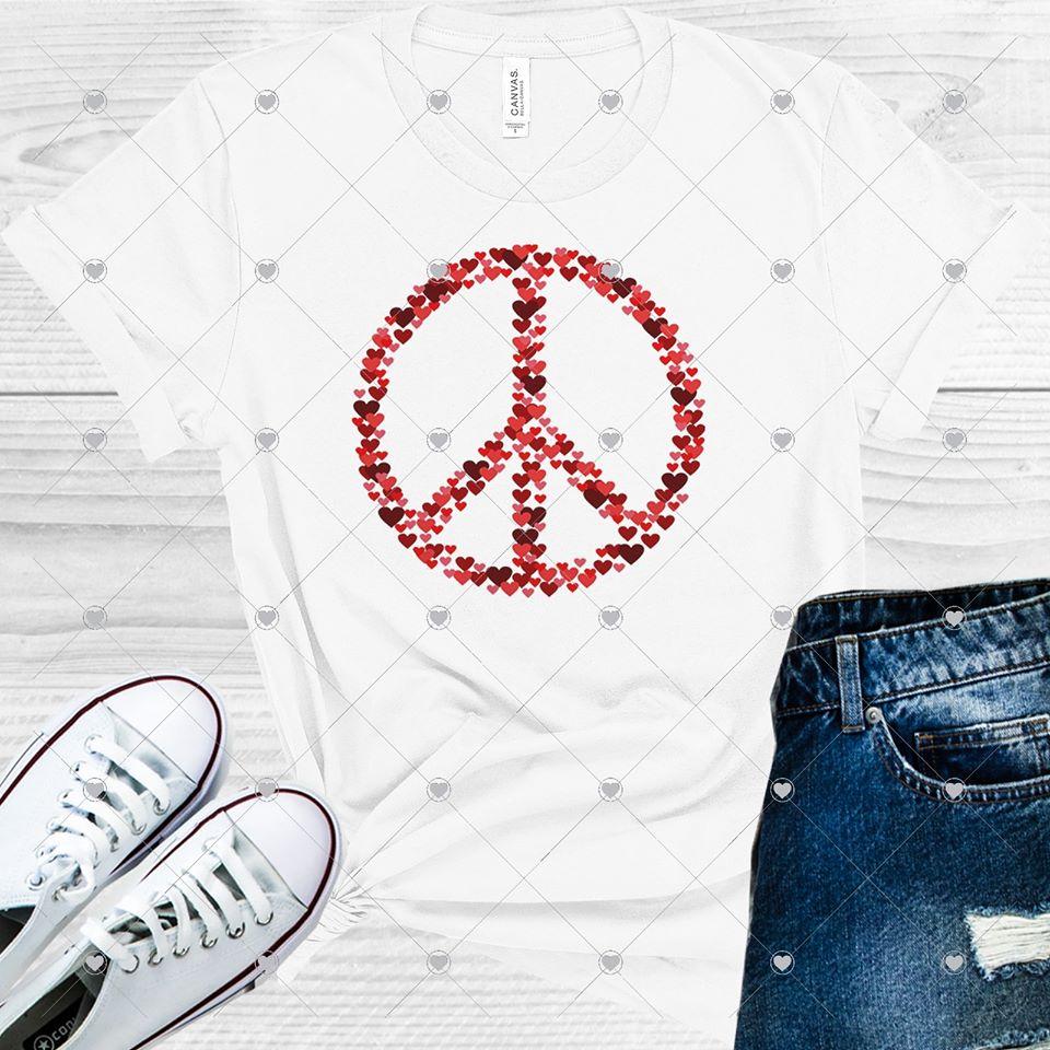 Heart Peace Sign Graphic Tee Graphic Tee