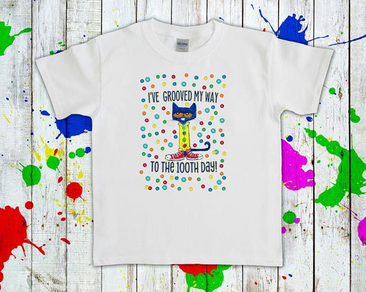 I Grooved My Way To The 100Th Day Graphic Tee Graphic Tee