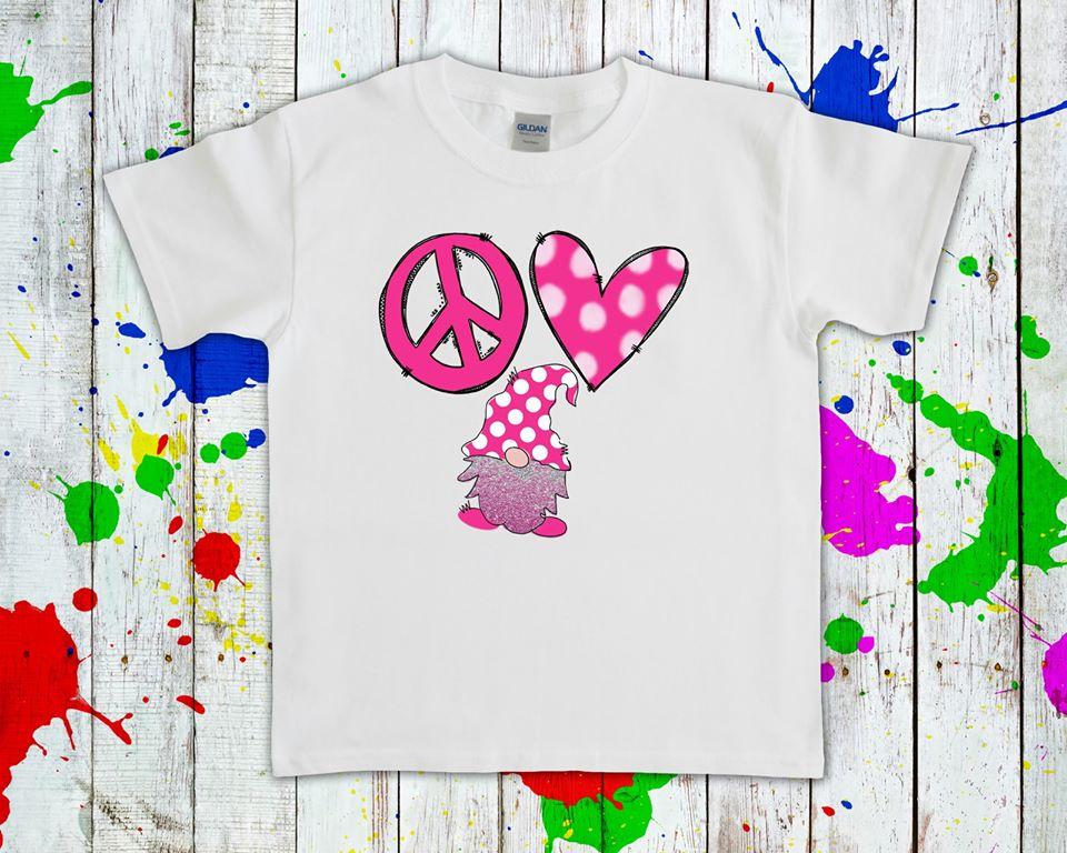 Peace Love Gnome Graphic Tee Graphic Tee