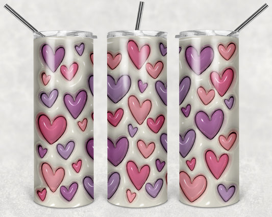 Puff Hearts 20 oz Skinny Tumbler