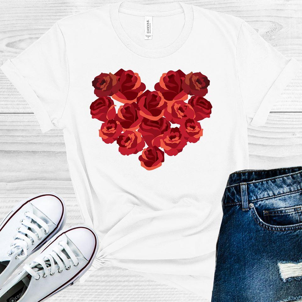 Roses Heart Graphic Tee Graphic Tee