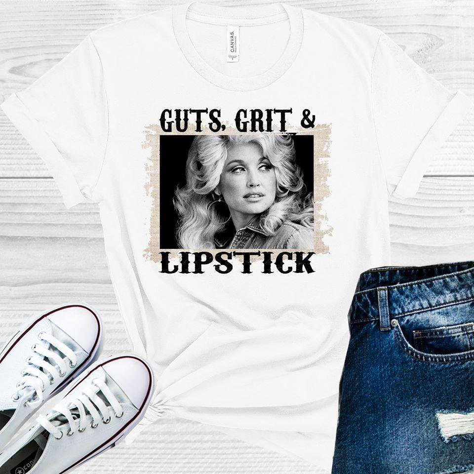 Guts Grit And Lipstick Graphic Tee Graphic Tee