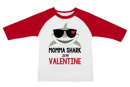 Momma Shark Is My Valentine Graphic Tee Graphic Tee