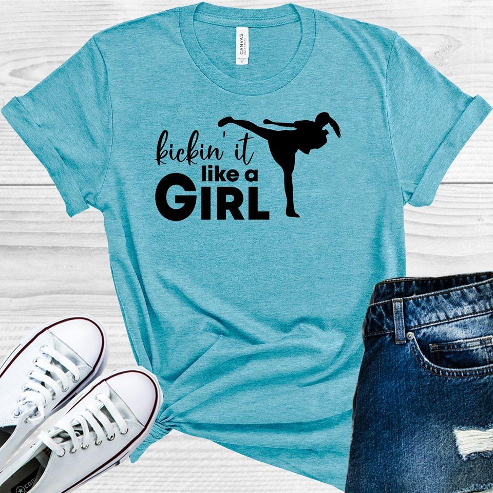 Kickin It Like A Girl Graphic Tee Graphic Tee