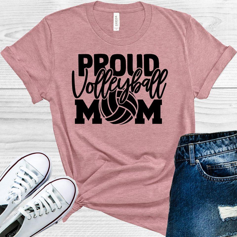 Proud Volleyball Mom Graphic Tee Graphic Tee