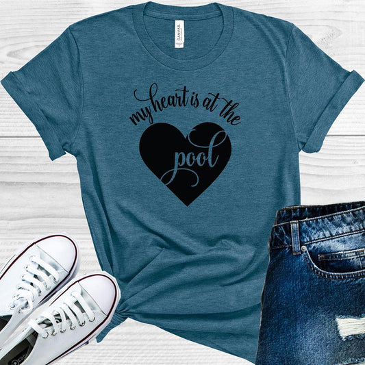 My Heart Is At The Pool Graphic Tee Graphic Tee