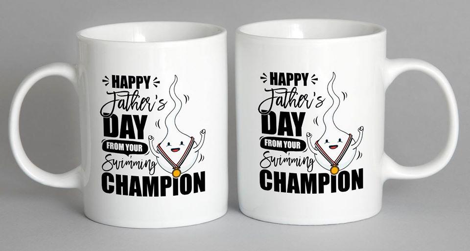 Happy Fathers Day From Your Swimming Champion Mug Coffee