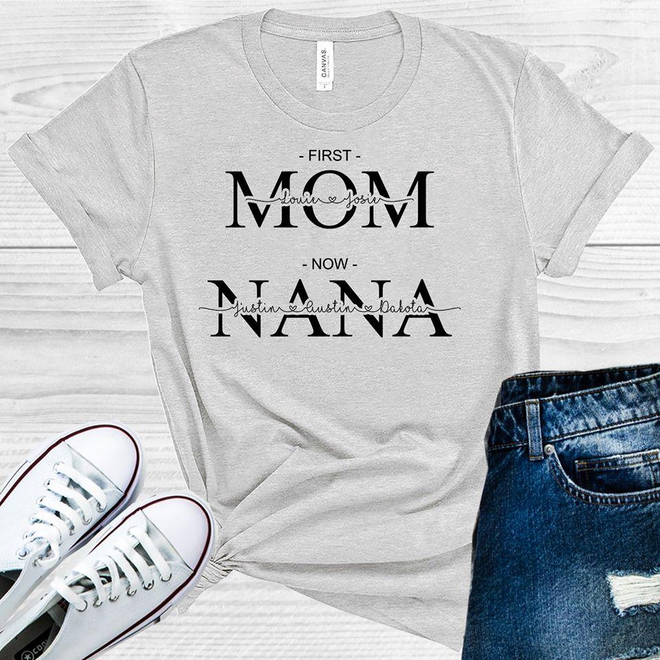 Personalized Mom Then Grandma Graphic Tee Graphic Tee