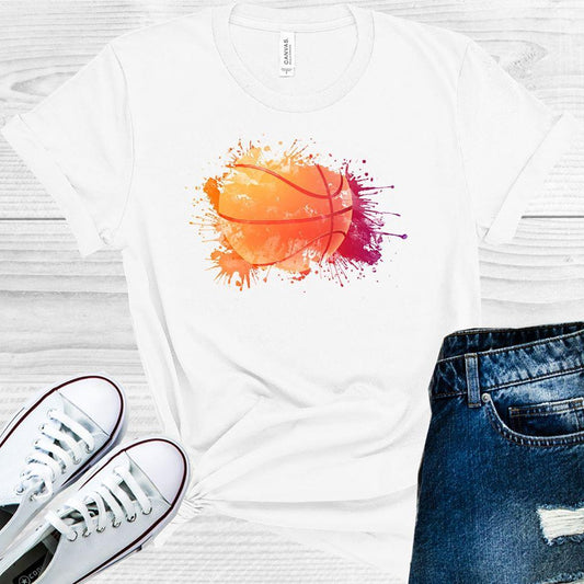 Watercolor Basketball Graphic Tee Graphic Tee