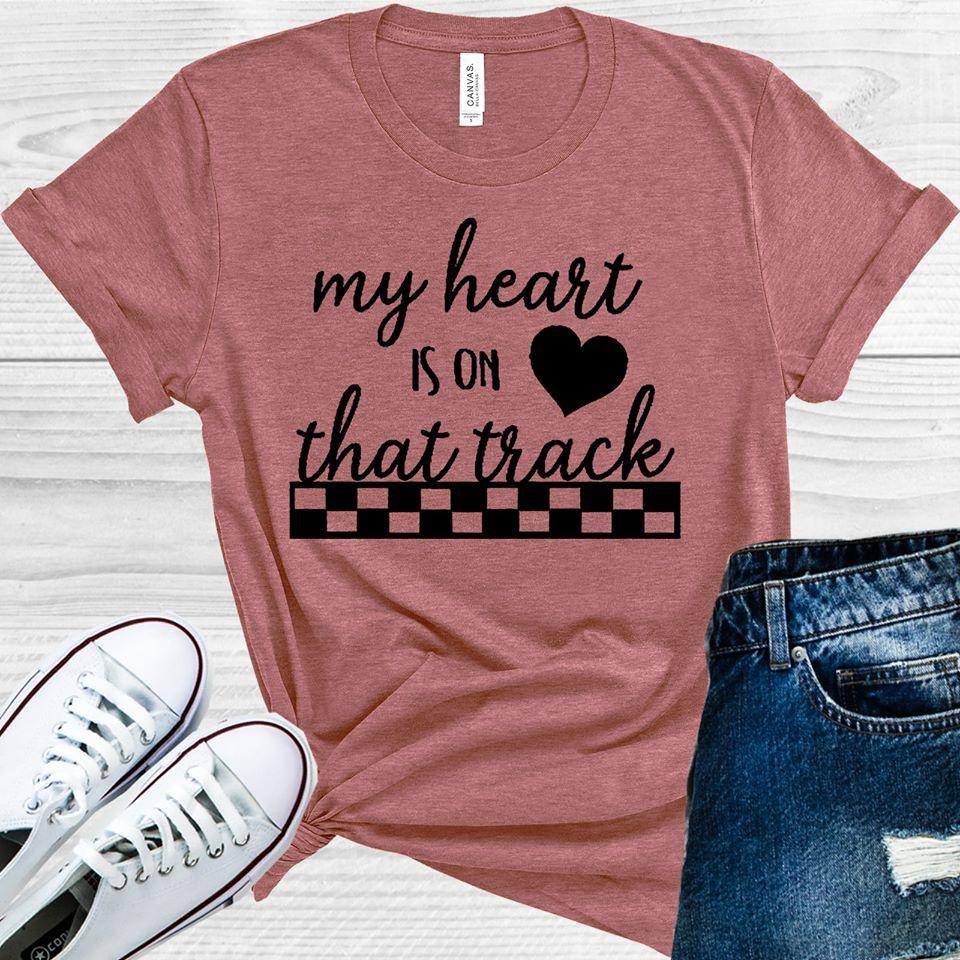 My Heart Is On That Track Graphic Tee Graphic Tee