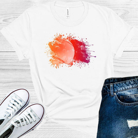 Watercolor Basketball Graphic Tee Graphic Tee
