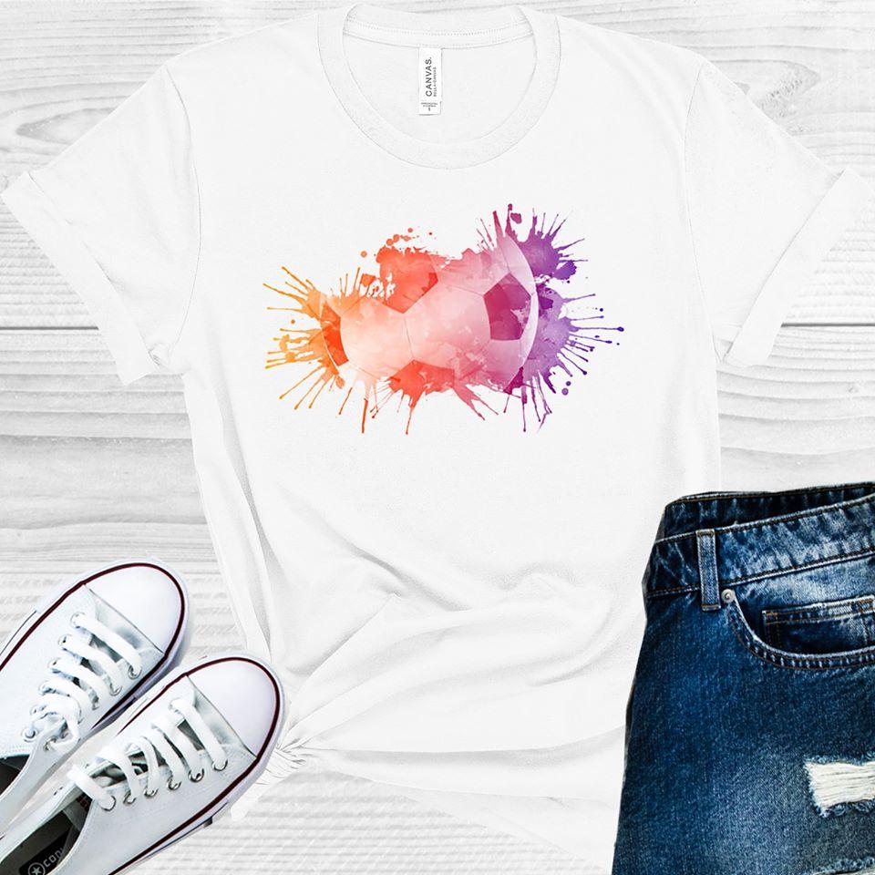 Watercolor Soccer Graphic Tee Graphic Tee
