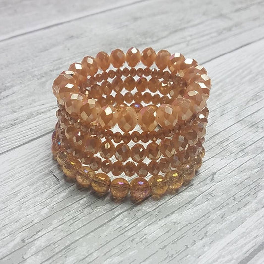 Sugar Stack Wrap Bracelet - Peach Bracelet