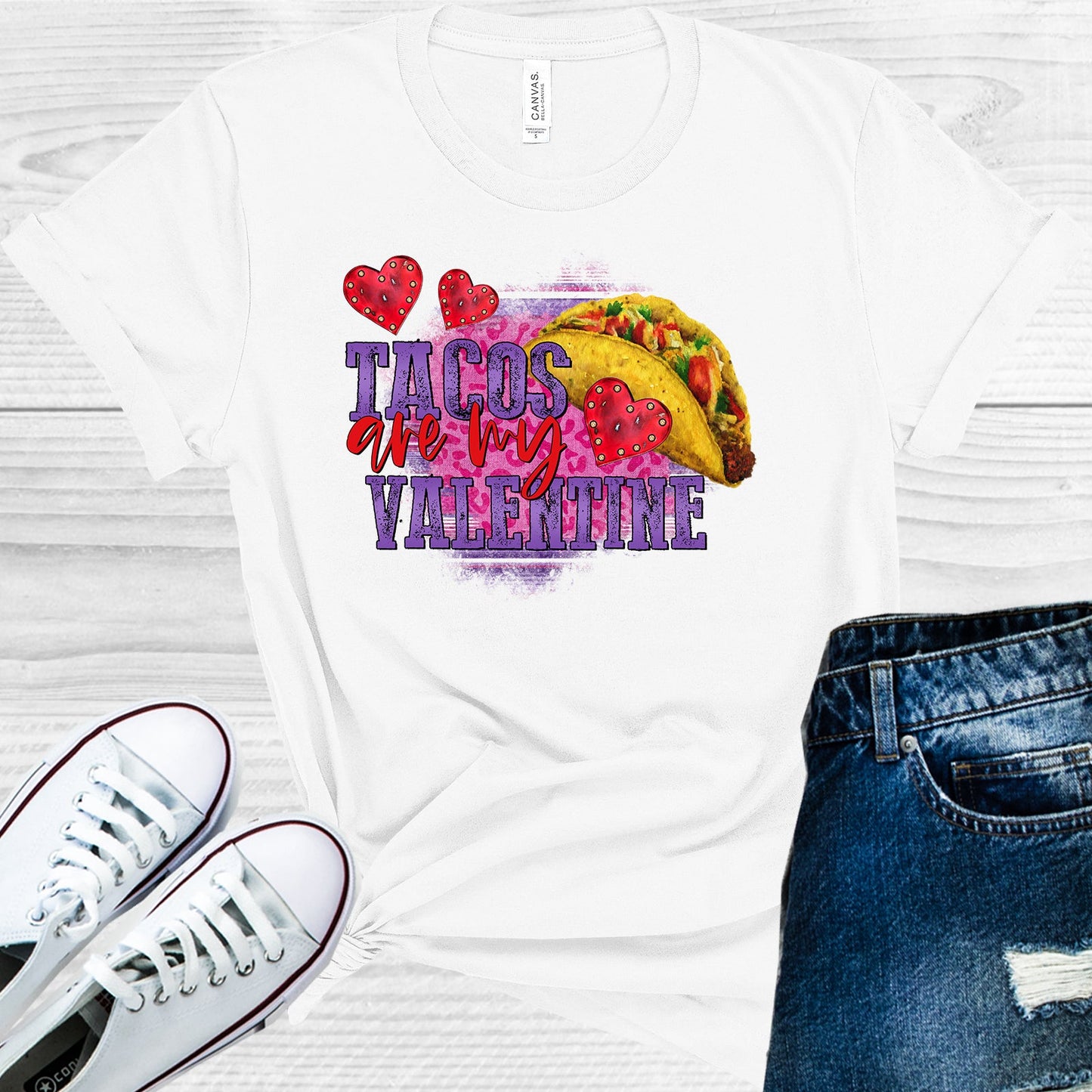 Tacos Are My Valentine Graphic Tee Graphic Tee