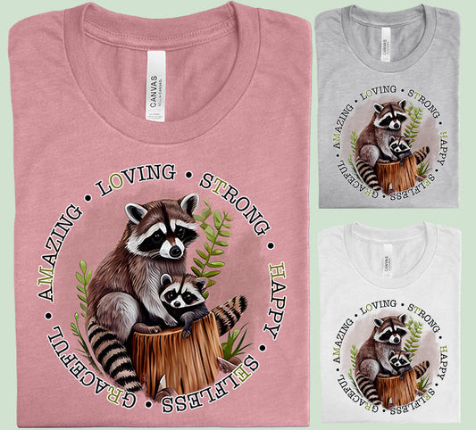 Raccoon Mother Graphic Tee