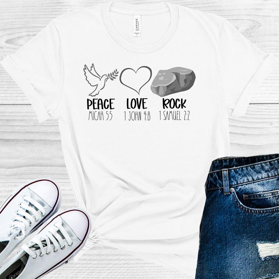 Peace Love Rock Graphic Tee Graphic Tee