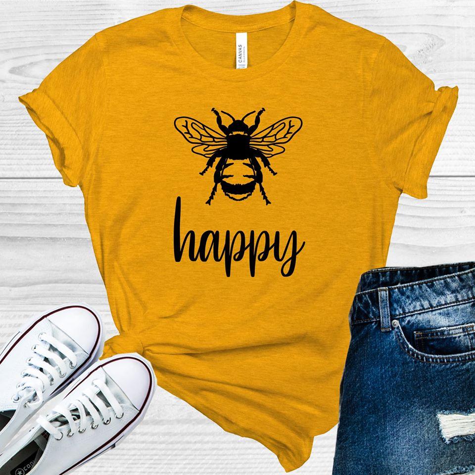 Bee Happy Graphic Tee Graphic Tee
