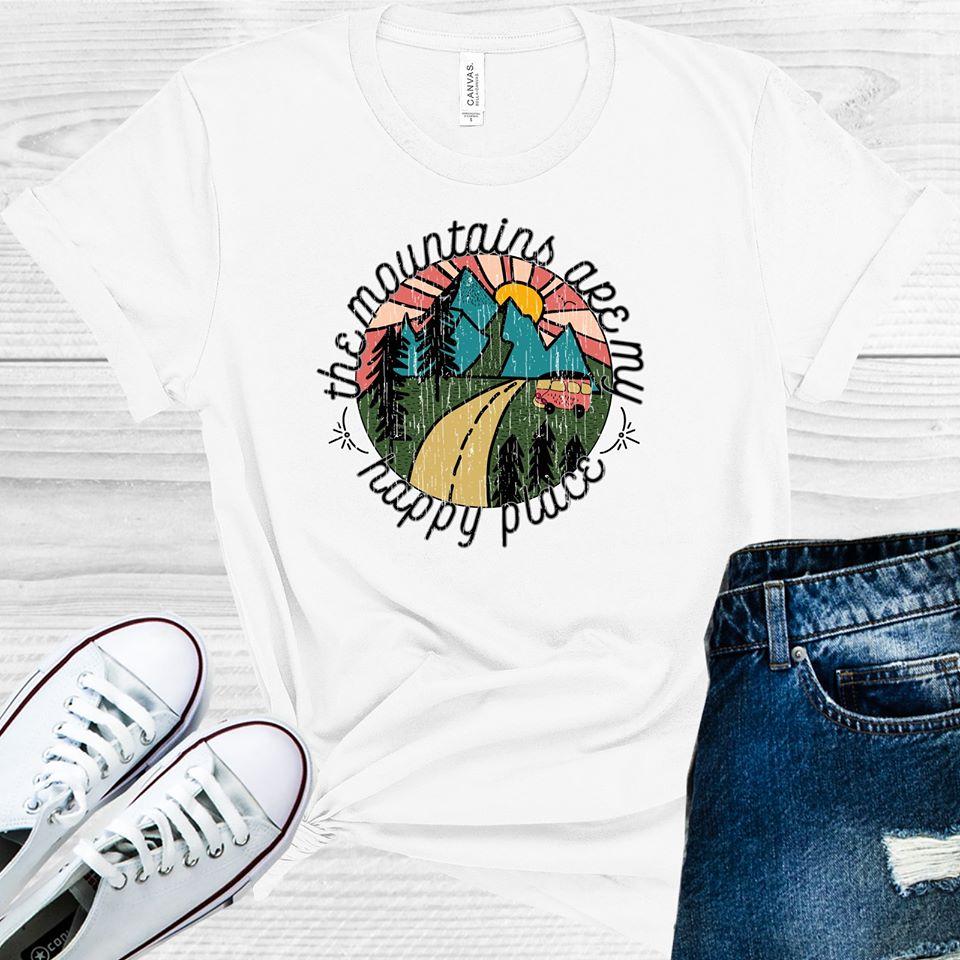 The Mountains Are My Happy Place Graphic Tee Graphic Tee