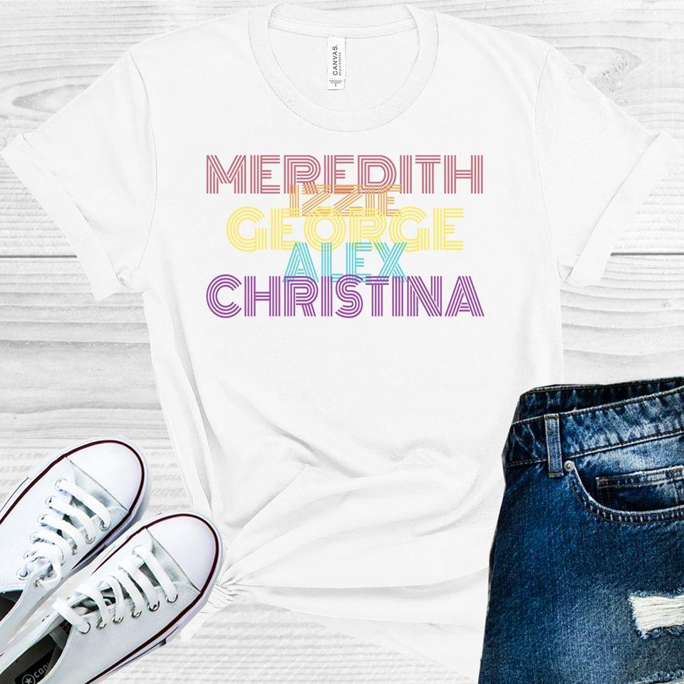 Meredith Izzie George Alex Christina Graphic Tee Graphic Tee