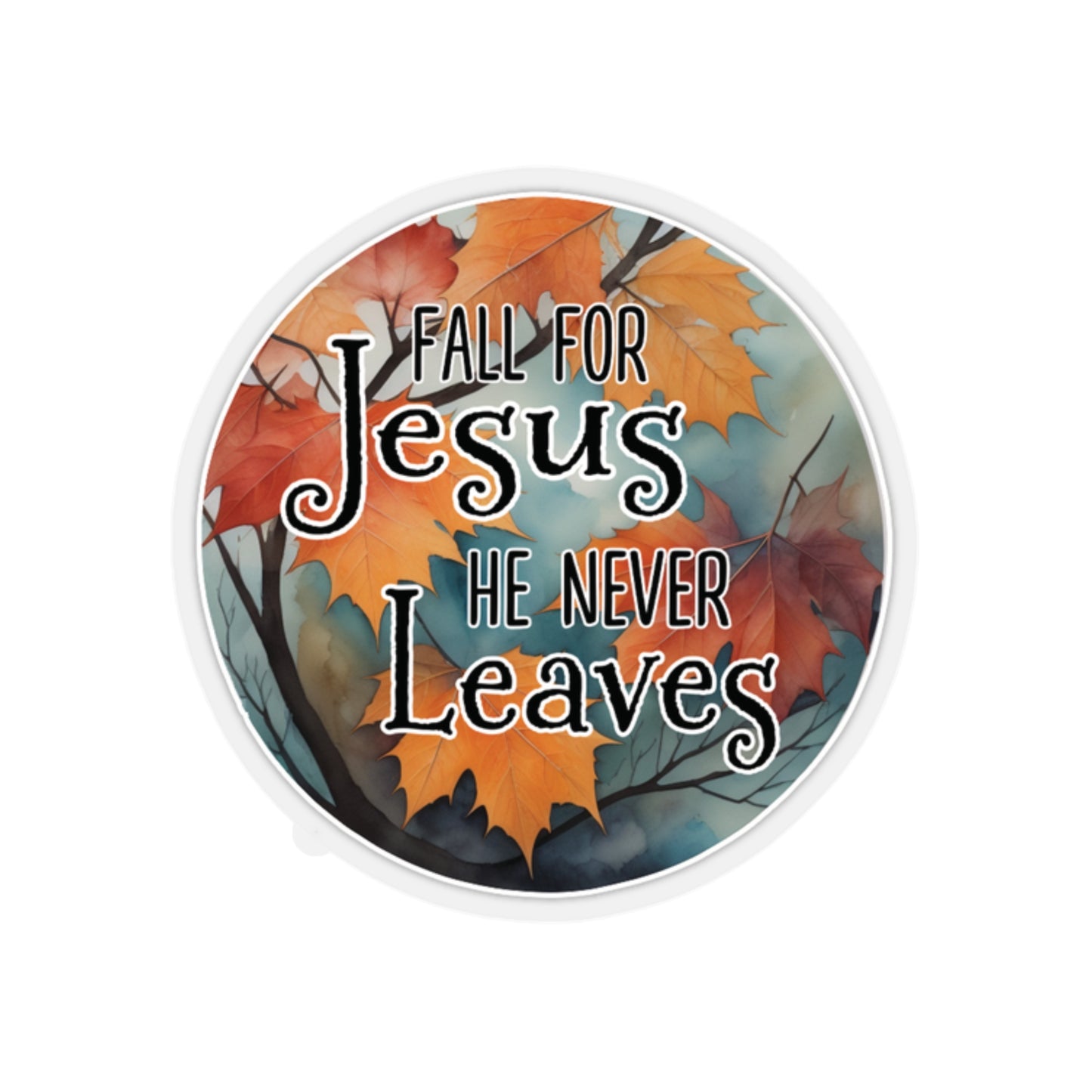 Fall for Jesus Sticker Bright Colors | Fun Stickers | Happy Stickers | Must Have Stickers | Laptop Stickers | Best Stickers | Gift Idea