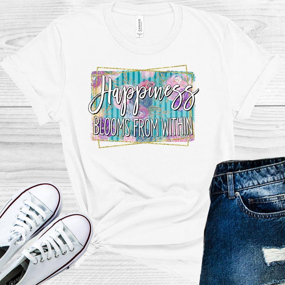 Happiness Blooms From Within Graphic Tee Graphic Tee