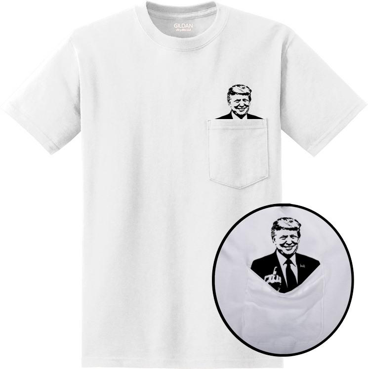 Trump Flippin The Bird Pocket Graphic Tee Graphic Tee