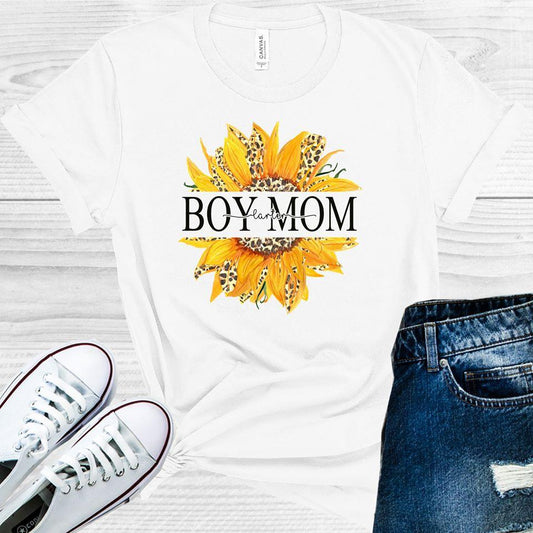 Sunflower Boy Mom Personalized Graphic Tee Graphic Tee