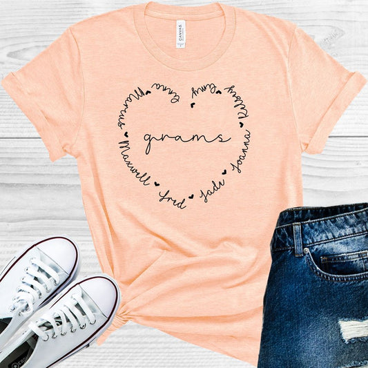 Grams Heart Customized Graphic Tee Graphic Tee