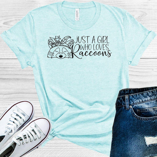 Just A Girl Who Loves Raccoons Graphic Tee Graphic Tee