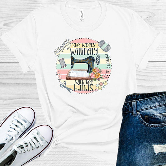 She Works Willingly With Her Hands Graphic Tee Graphic Tee