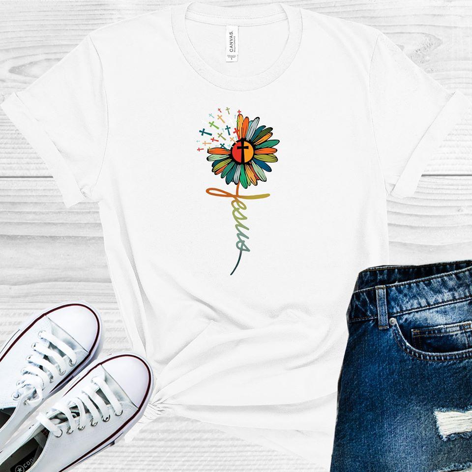 Jesus Flower Graphic Tee Graphic Tee