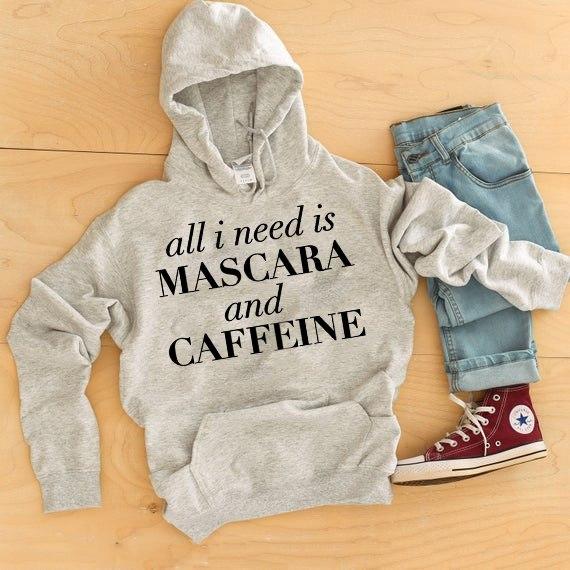 All I Need Is Mascara And Caffeine Graphic Tee Graphic Tee