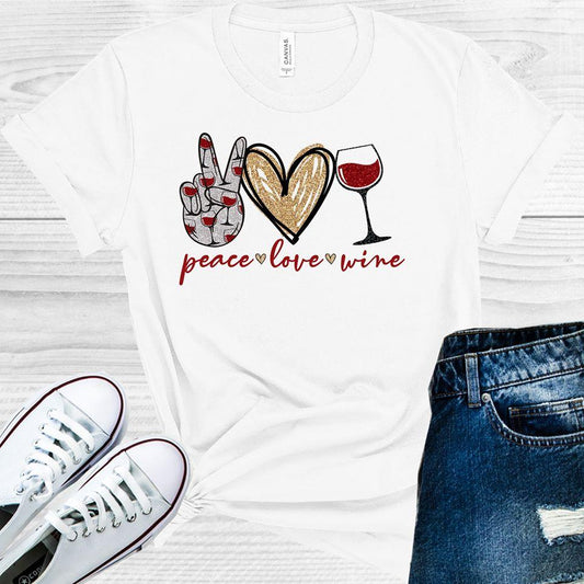 Peace Love Wine Graphic Tee Graphic Tee